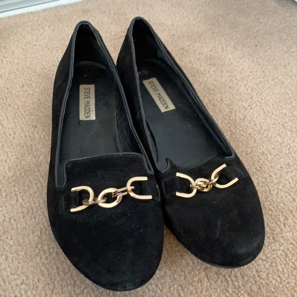 STEVE MADDEN | 10 | Crumble Black Velvet Loafers